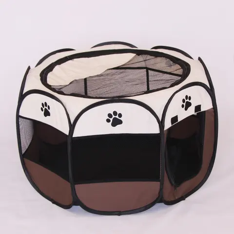 Folding Octagonal Pet Fence Oxford Cloth Cat and Dog
