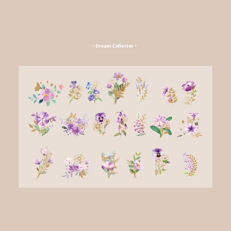 Plant Flowers Journal Decorative Source Material 40 Pieces
