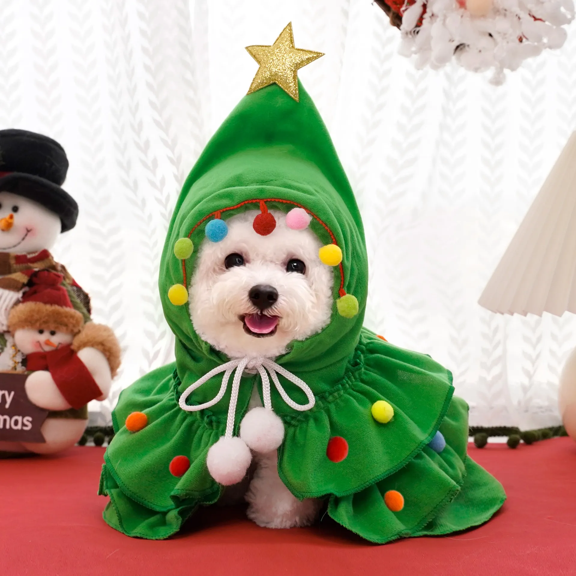 Cat Christmas Outfit Kitten Clothes Tree Costume