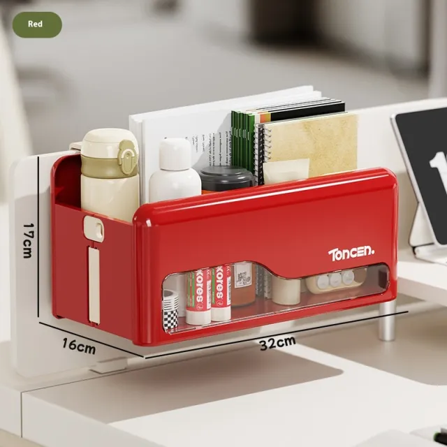 Office Pen Holder Stationery Storage Foldable Storage Box Red - Shop at LoveMi