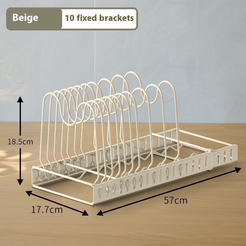 Household Kitchen Countertop Multi-functional Punch-Free Sitting Cookware Storage Rack