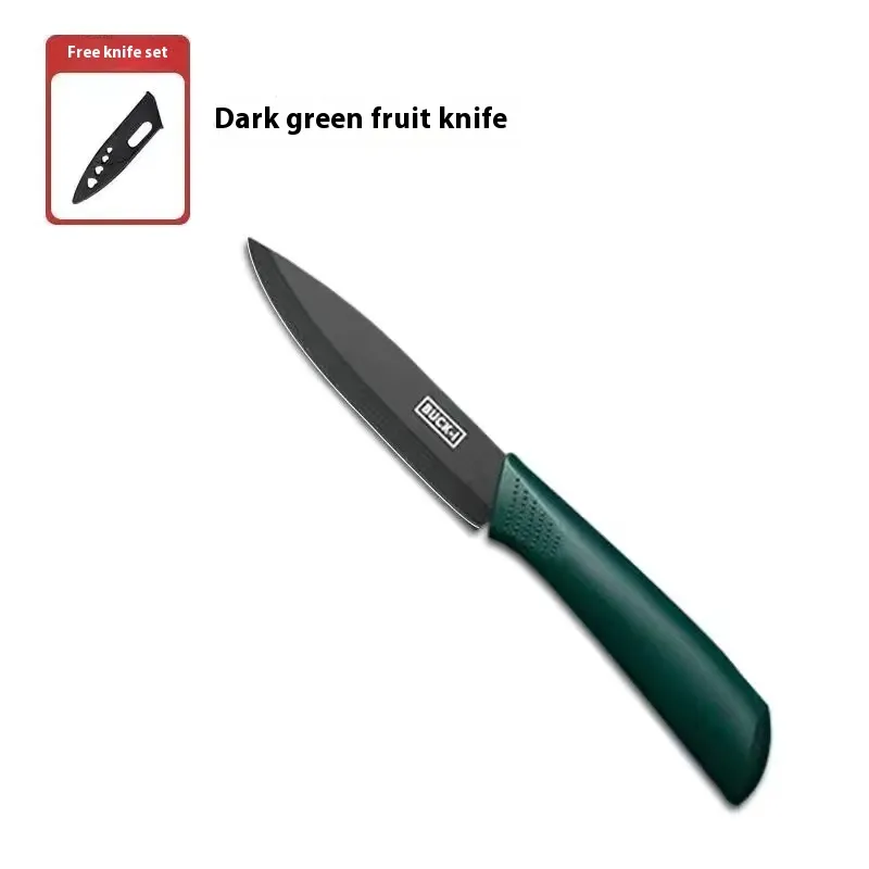 Black Steel Household Tools Kitchen Knife - Green Single 4Inch Knife