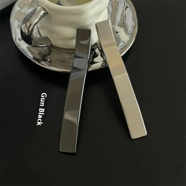 Korean Simple Word Duckbill Sub large Hair Clip Gun Black - Shop at LoveMi