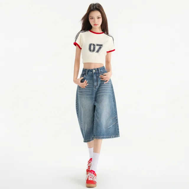 Seven Inch Wide Leg Jeans For Women Blue - Shop at LoveMi