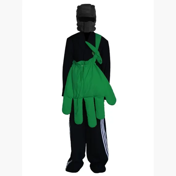 Nylon Tooling Large Gloves Crossbody Bag - Green