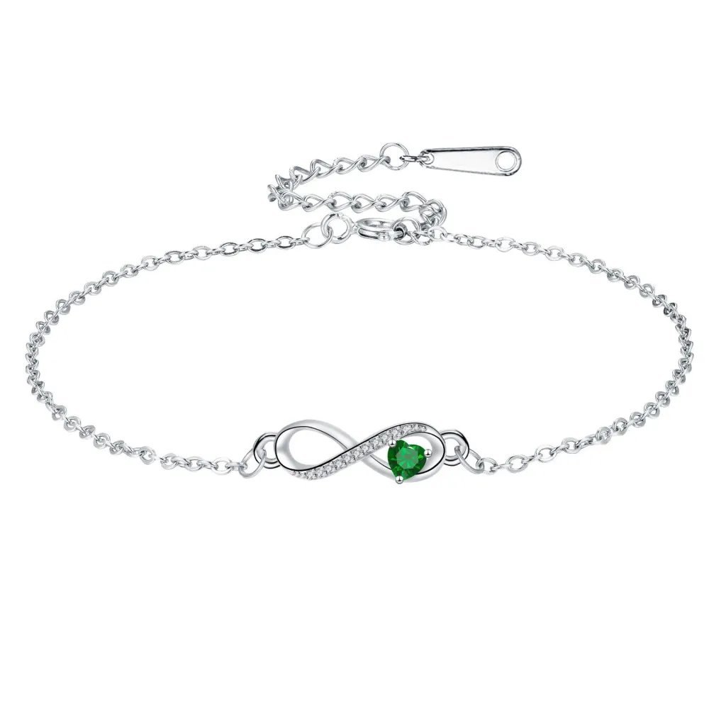 Infinite Love Inlaid Bracelet High Sense - Green
