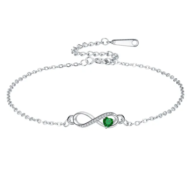 Infinite Love Inlaid Bracelet High Sense Green - Shop at LoveMi