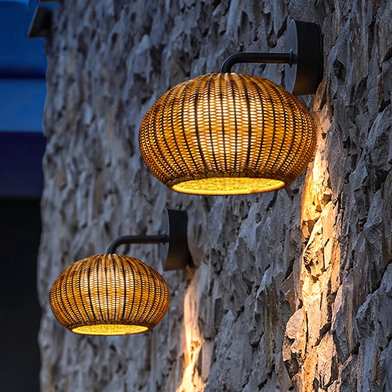 Creative New Chinese Outdoor Vine Art Wall Lamp
