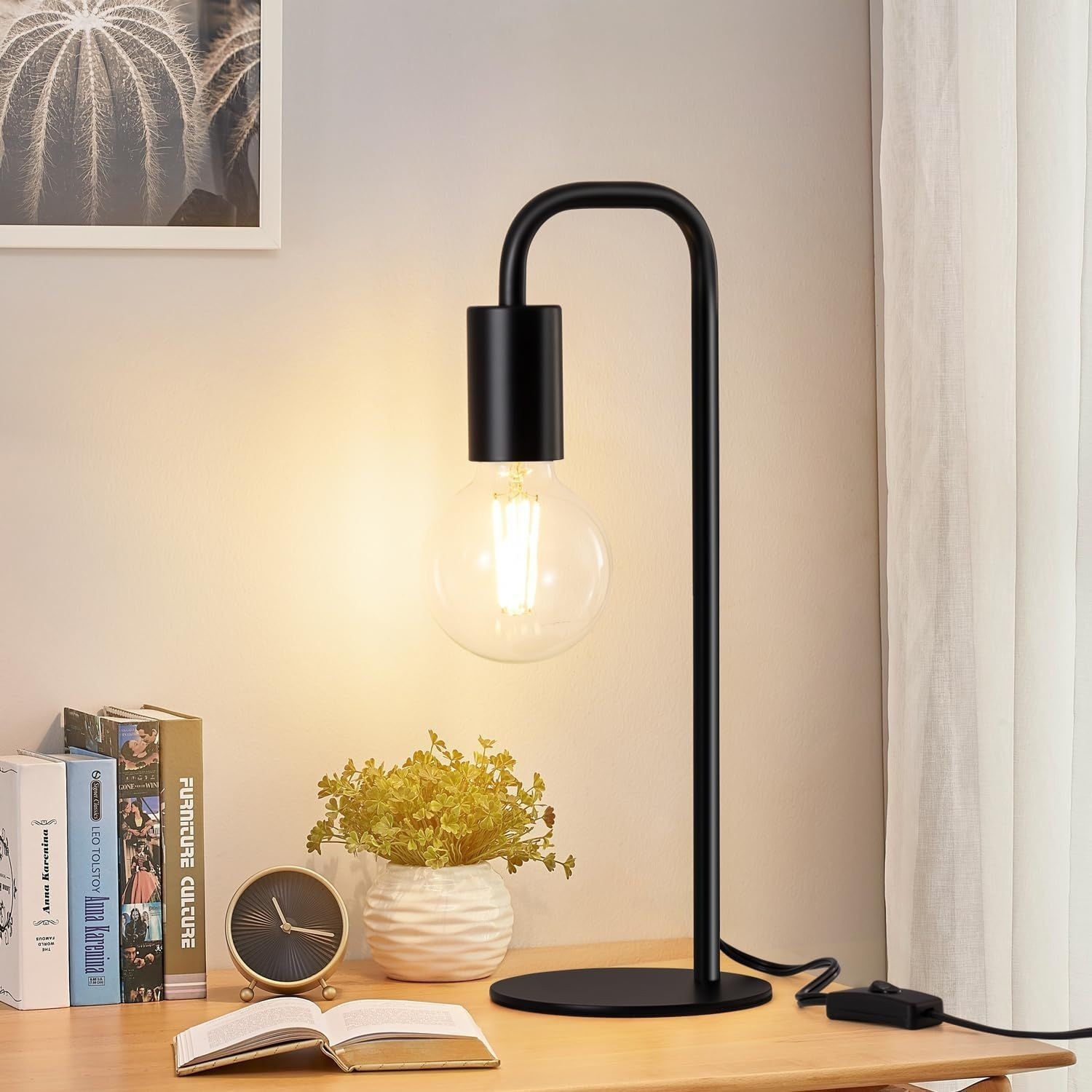 American Style Retro Creative Bedroom Study Iron Lamp