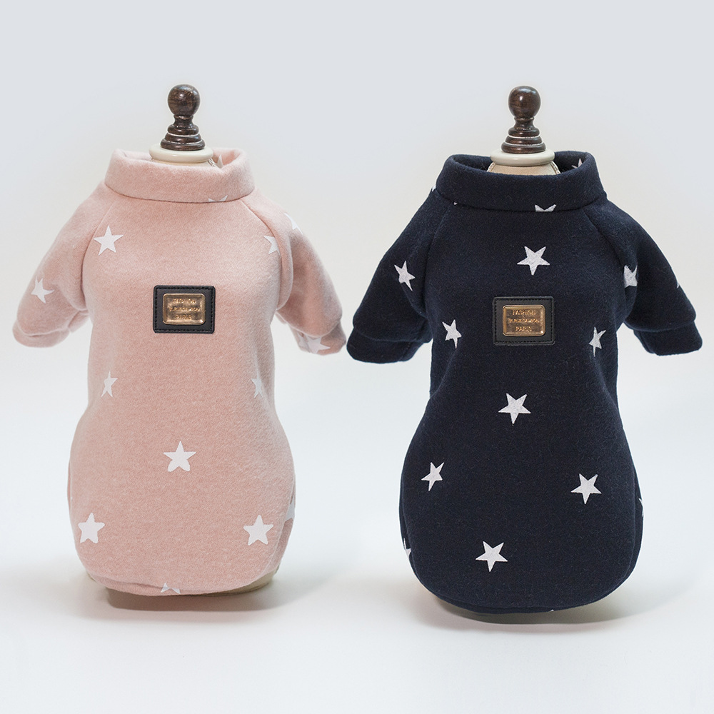 Pet Clothes Autumn And Winter Five-pointed Star Sweater