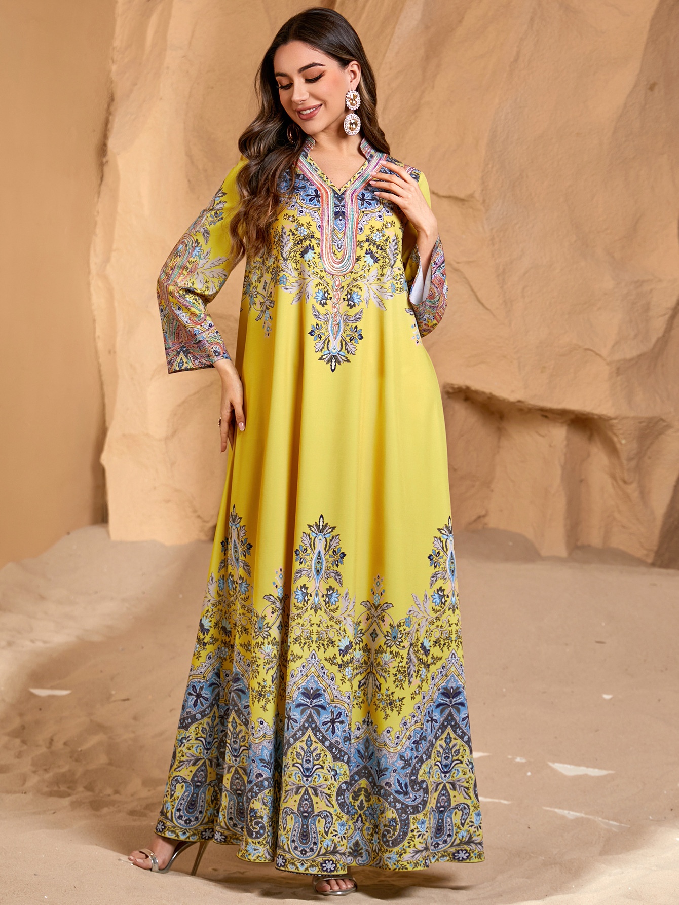 Yellow Dress Sleeve Detail