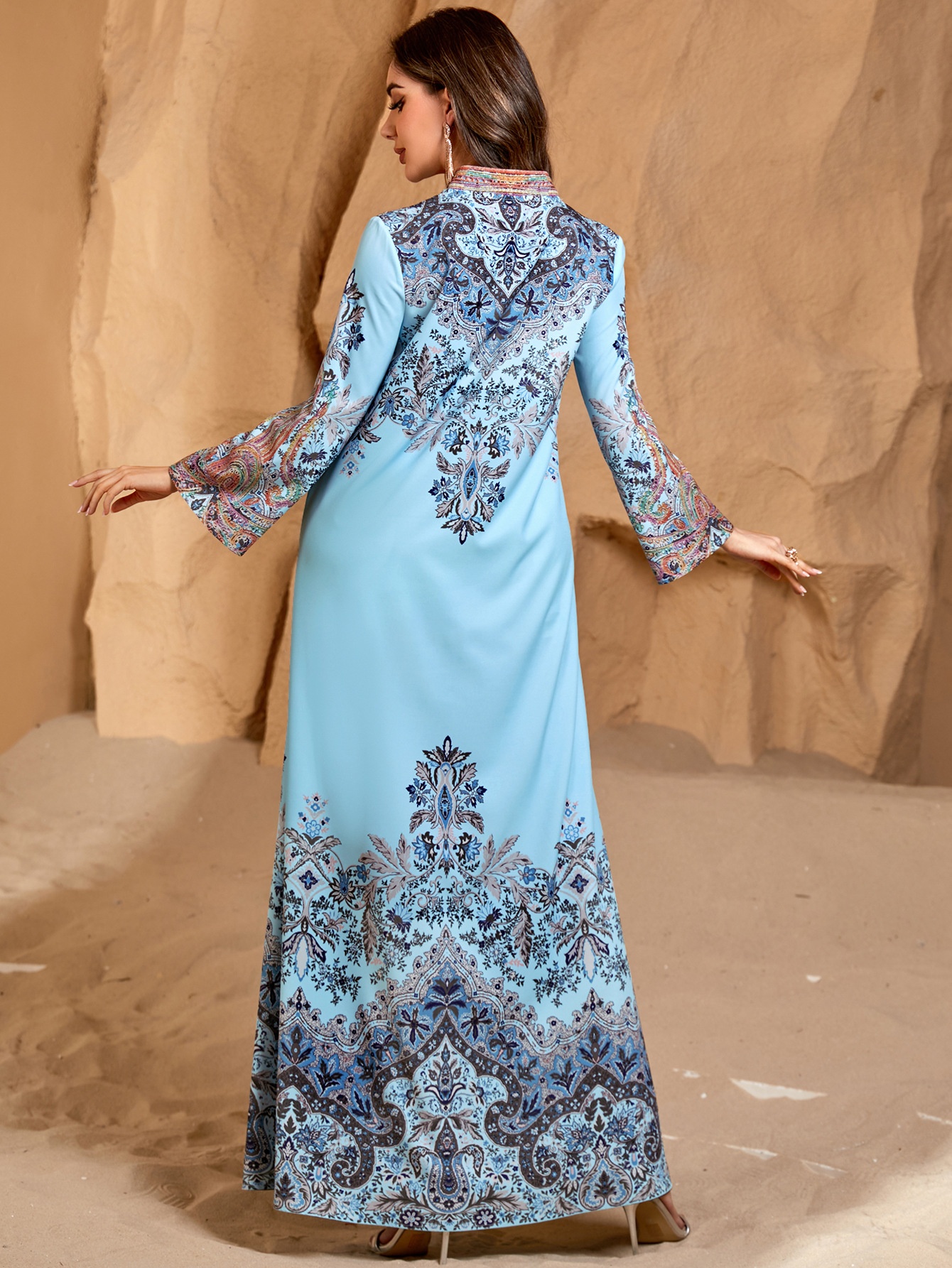 Blue Dress Back View
