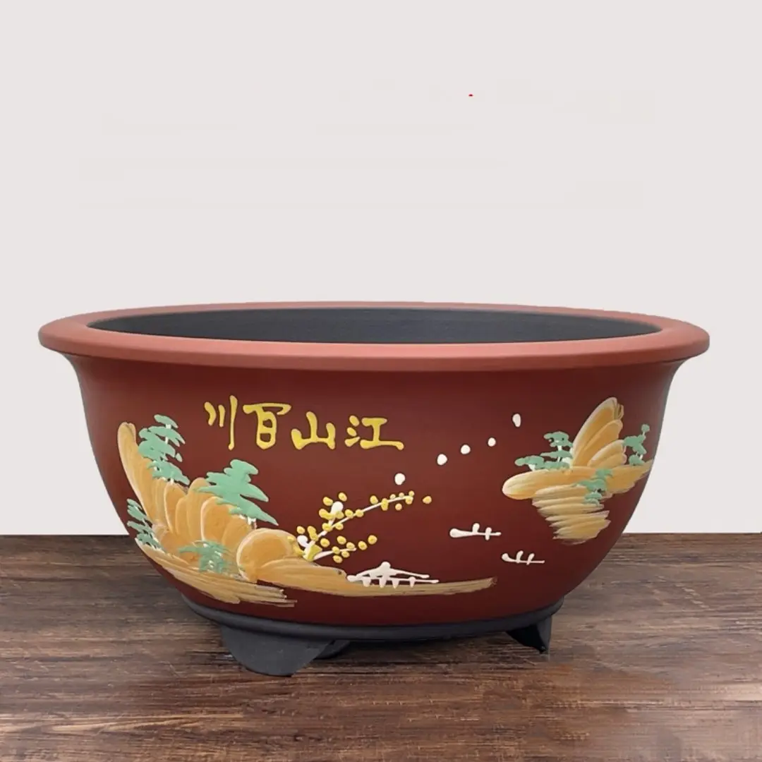 Purple Sand Flower Pot Extra Large Bonsai Pot Boxwood And Rosin Flower Pot