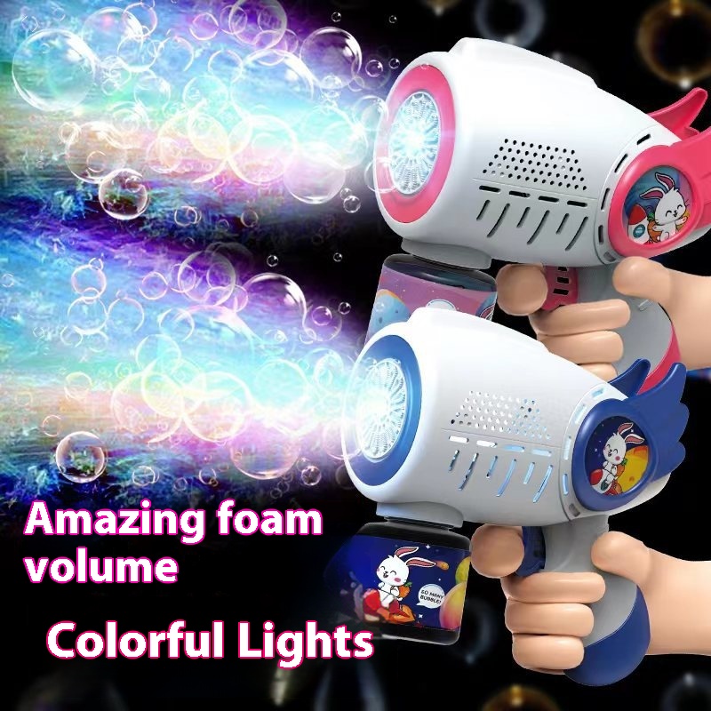 Electric Bubble Maker Toy Children's Luminous Bubble Blowing Gun Puzzle