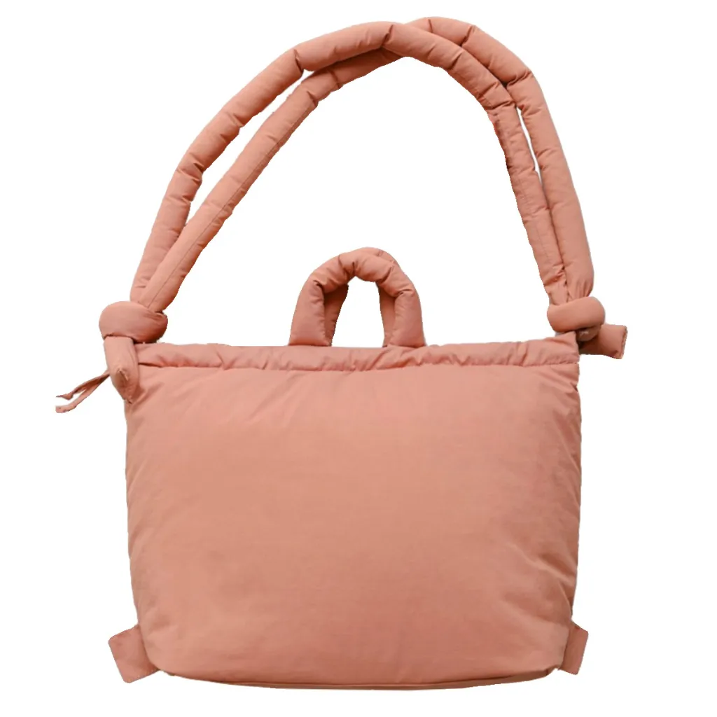 Nylon Fashion Down Crossbody Bag - Pink
