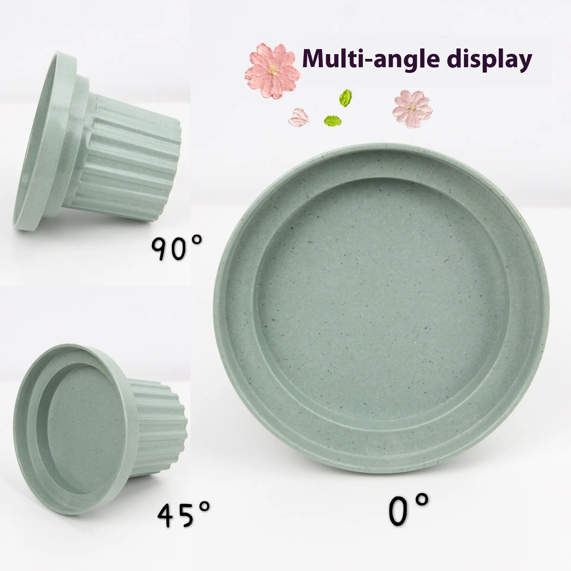 Pet Bowl Bamboo Fiber Three-in-one