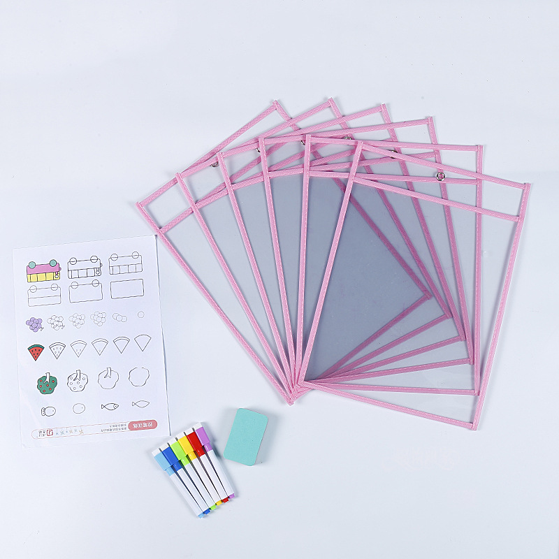 Color Dry Wipe Pocket Hanging-type Tracing File Bag