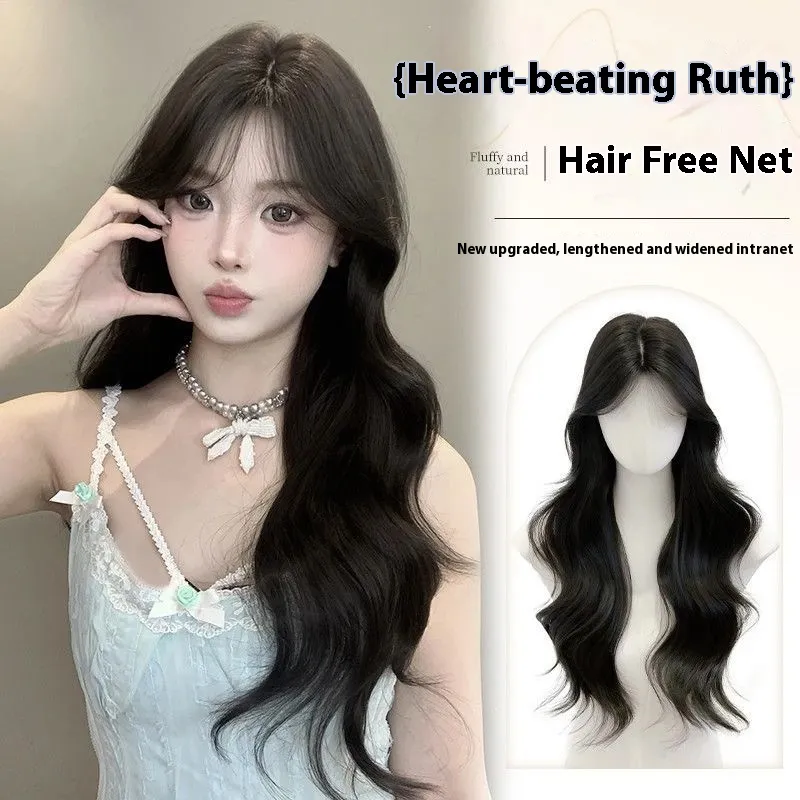 Hair Replacement Does Not Hurt Women's Natural Big Wave Curly Hair - Natural Black