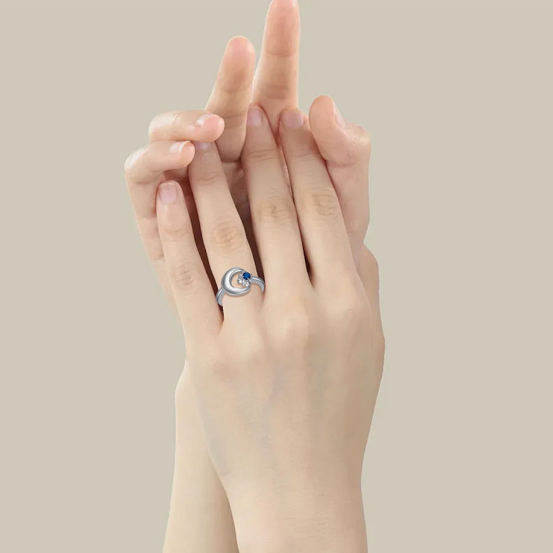 Female Versatile Adjustable Star Moon Ring