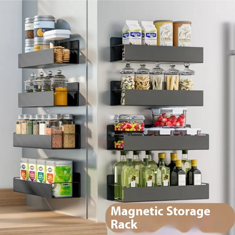 Side Refrigerator Magnetic Storage Rack Wall-mounted Seasoning