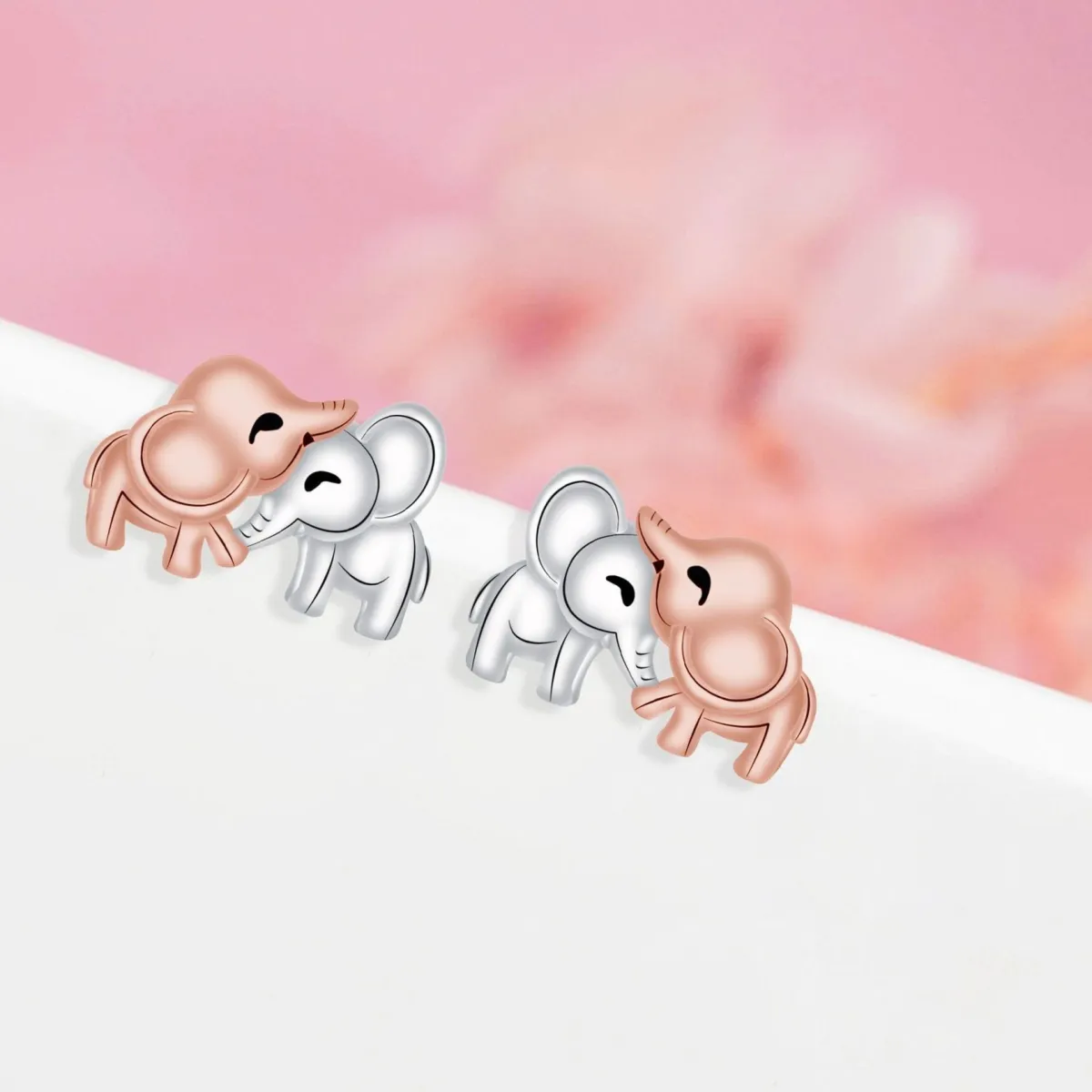 Elephant Stud Earrings Light Luxury Minority Advanced Sense