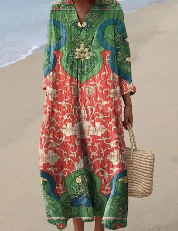 Long Sleeve Shirt Dress Women's Casual Floral Style79 - Shop at LoveMi