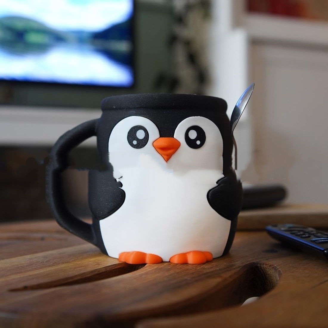 Cute Penguin Ice Cream Pint Rack