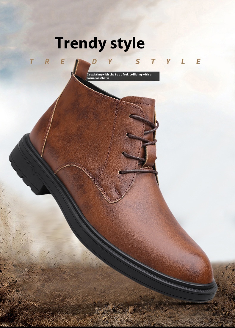 Mid-length Warm Non-slip Men's Martin Boots