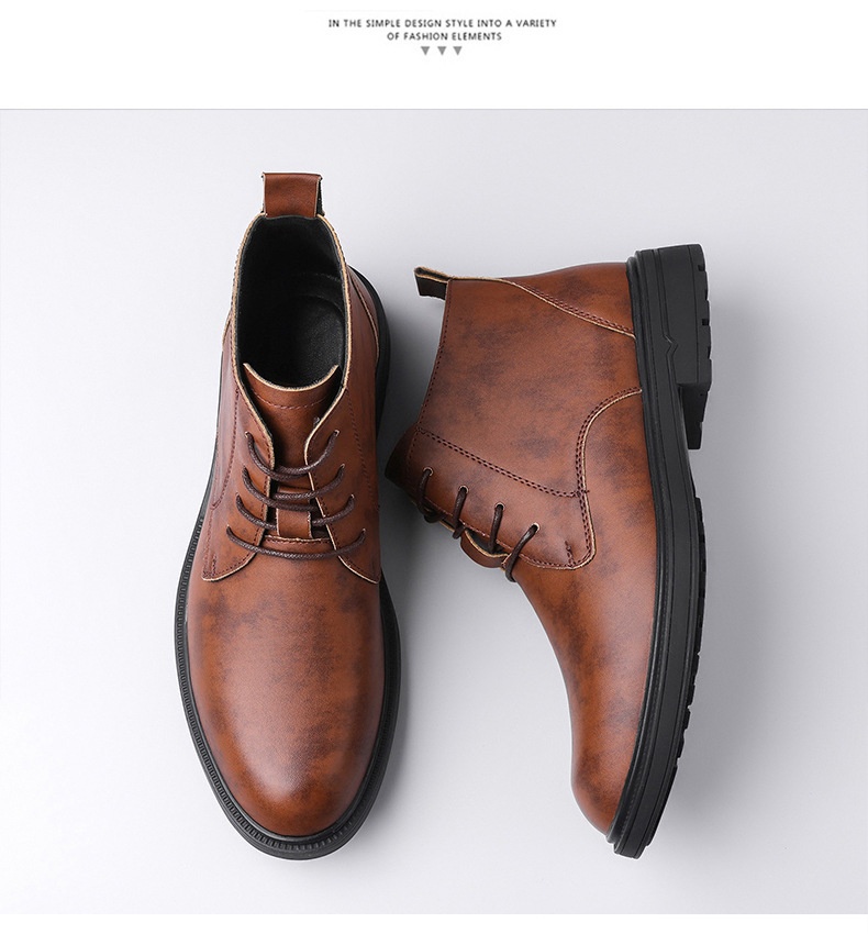 Mid-length Warm Non-slip Men's Martin Boots