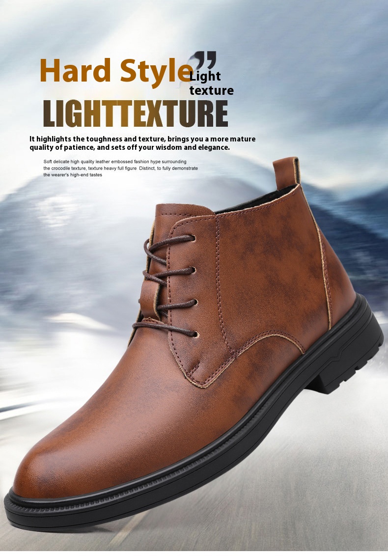 Mid-length Warm Non-slip Men's Martin Boots