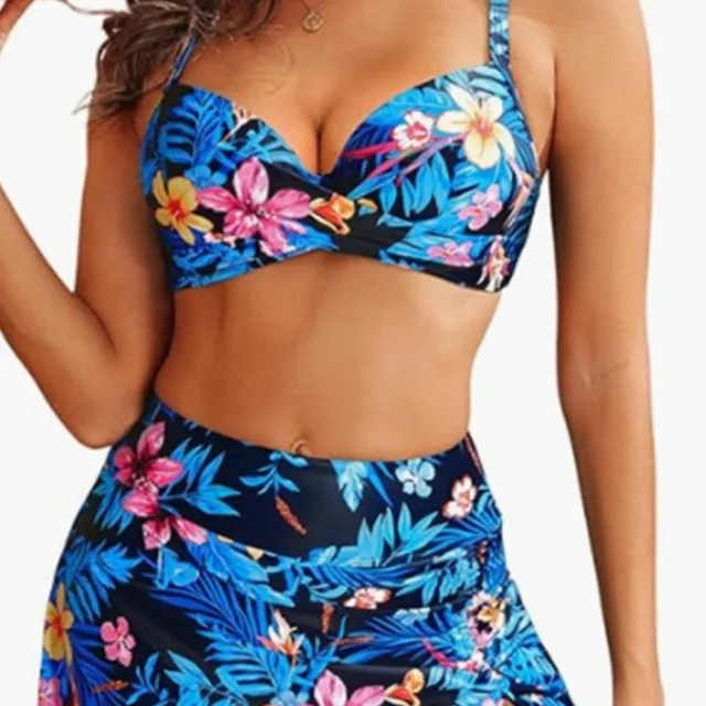 Hard Bag High Waist Bikini Sexy Gathering Swimwear Yj2588 Printing 2Xl - Shop at LoveMi