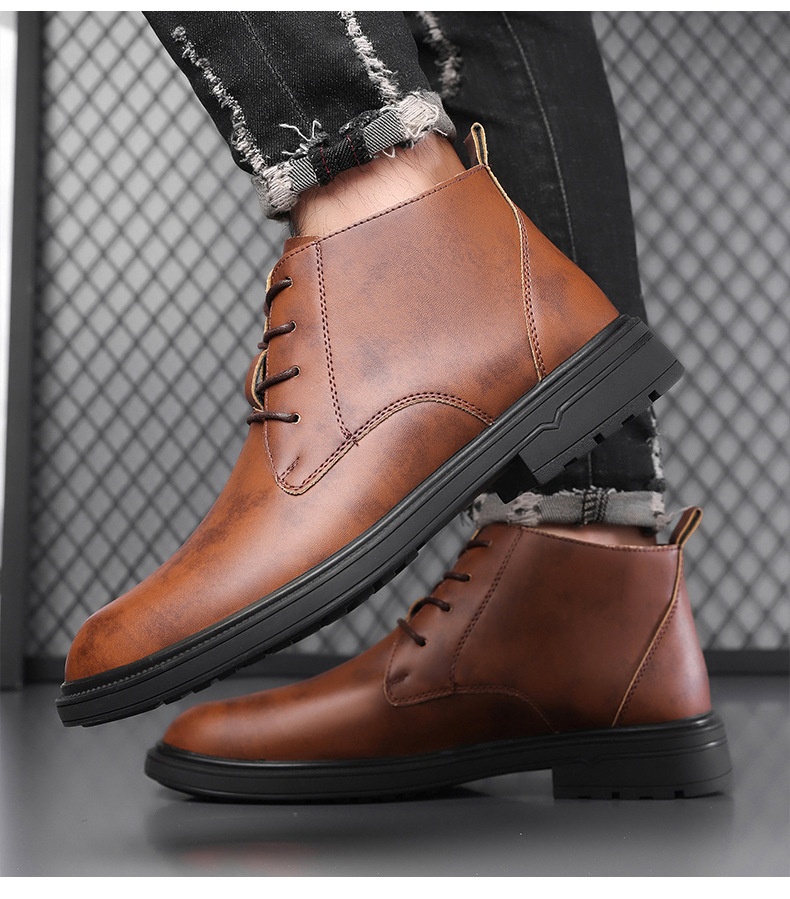 Mid-length Warm Non-slip Men's Martin Boots