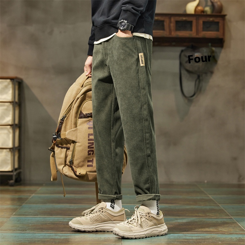Corduroy Men's Casual Pants Trendy Brand Simple All-match