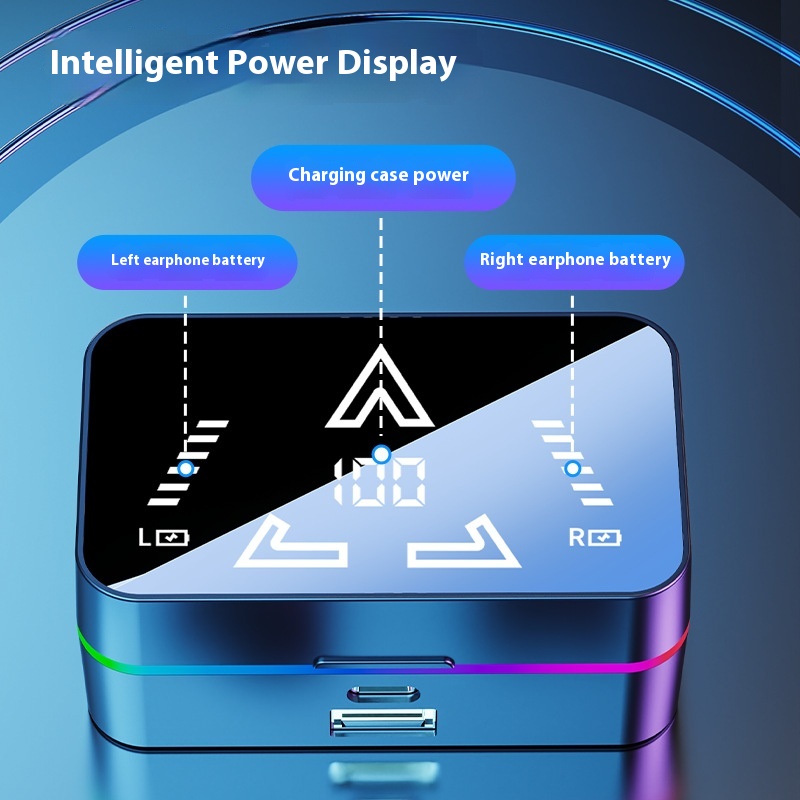 Long Endurance In-ear M49PRO Bluetooth Headset Mirror Digital Display
