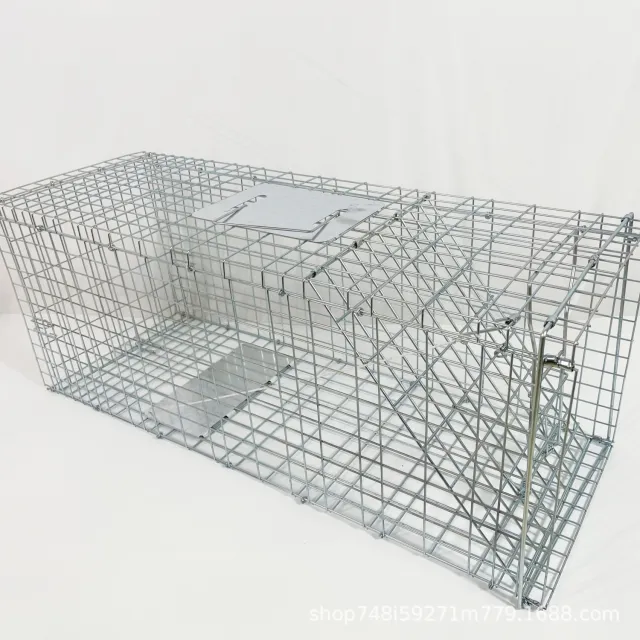 Fully Automatic Cat trap Cage Foldable Pedal Galvanized Cat Cage Love Rescue Cage Galvanized 65X26X23Cm - Shop at LoveMi
