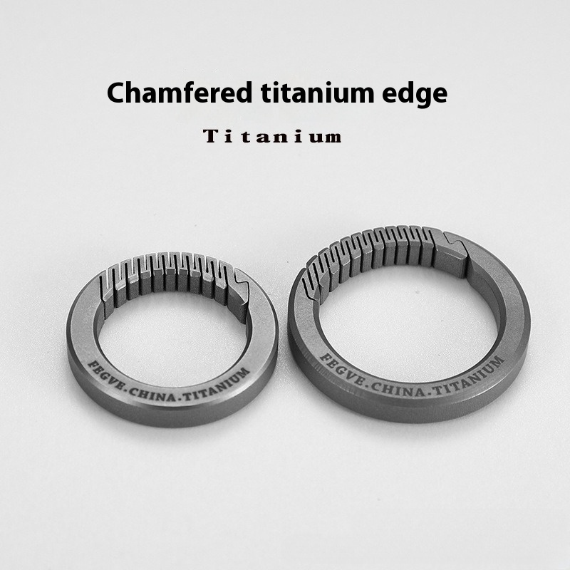 Titanium Alloy Waist Hanging Curved Surface Car Key Ring
