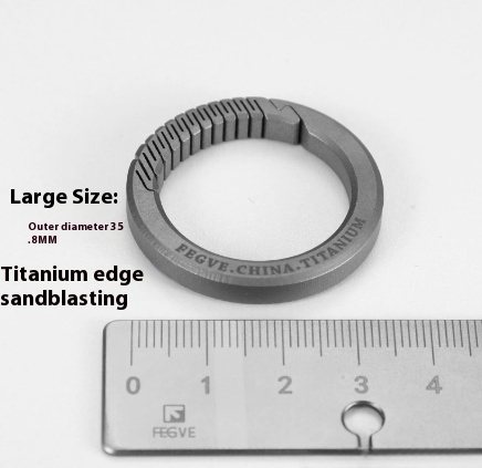 Titanium Alloy Waist Hanging Curved Surface Car Key Ring