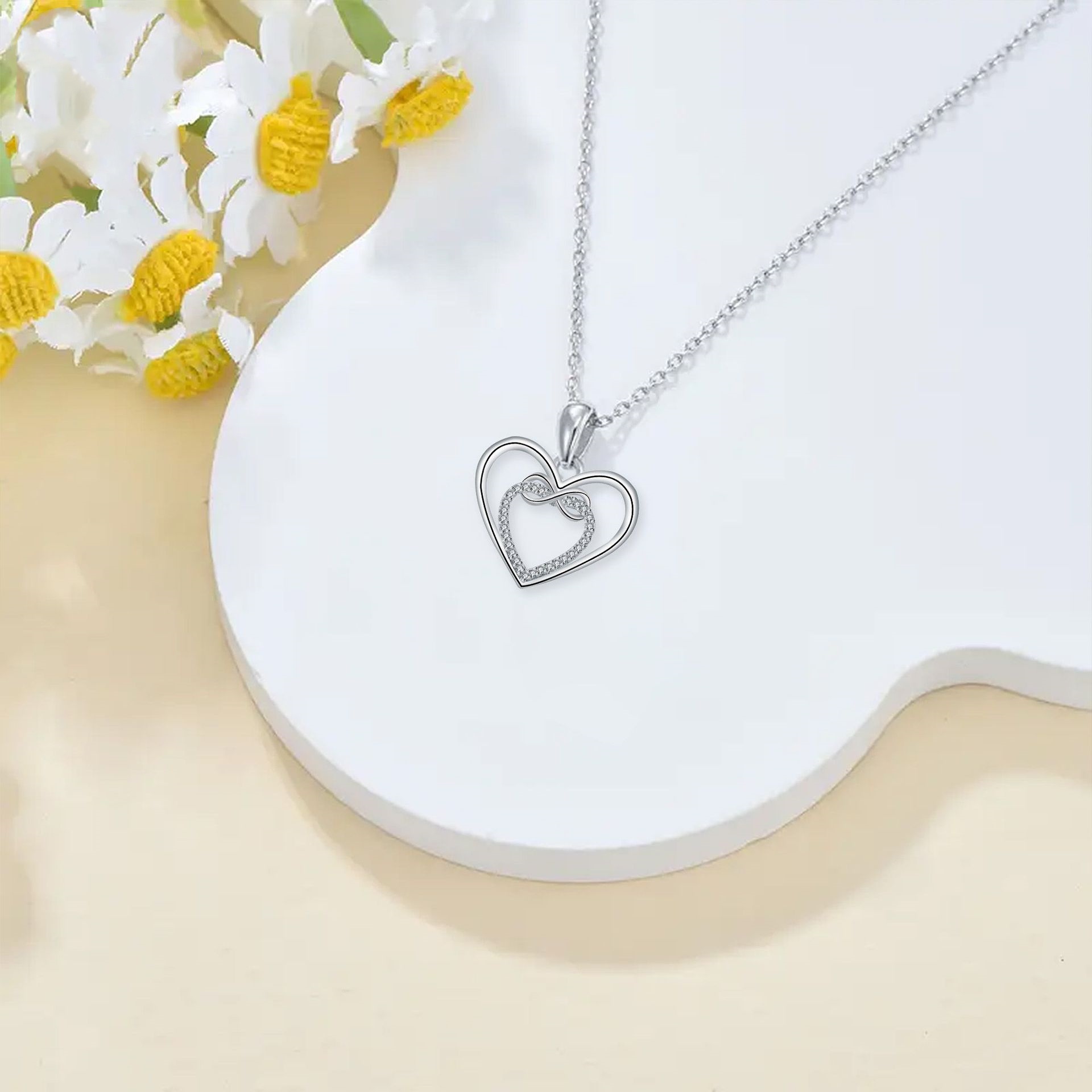 Heart-shaped Diamond Jewelry My Heart Eternal Pendant Women's Necklace