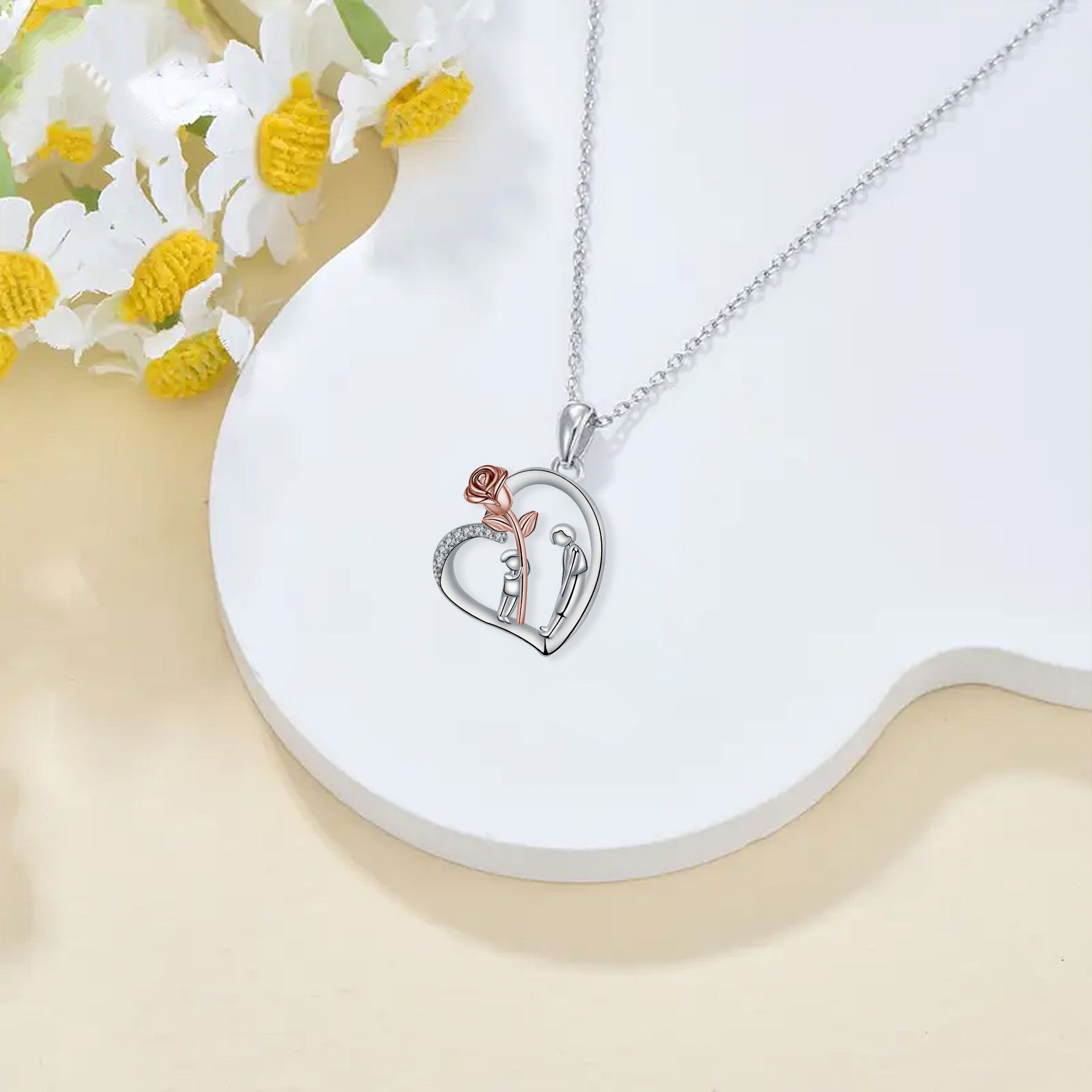 Women's Romantic Rose Mother's Day Necklace