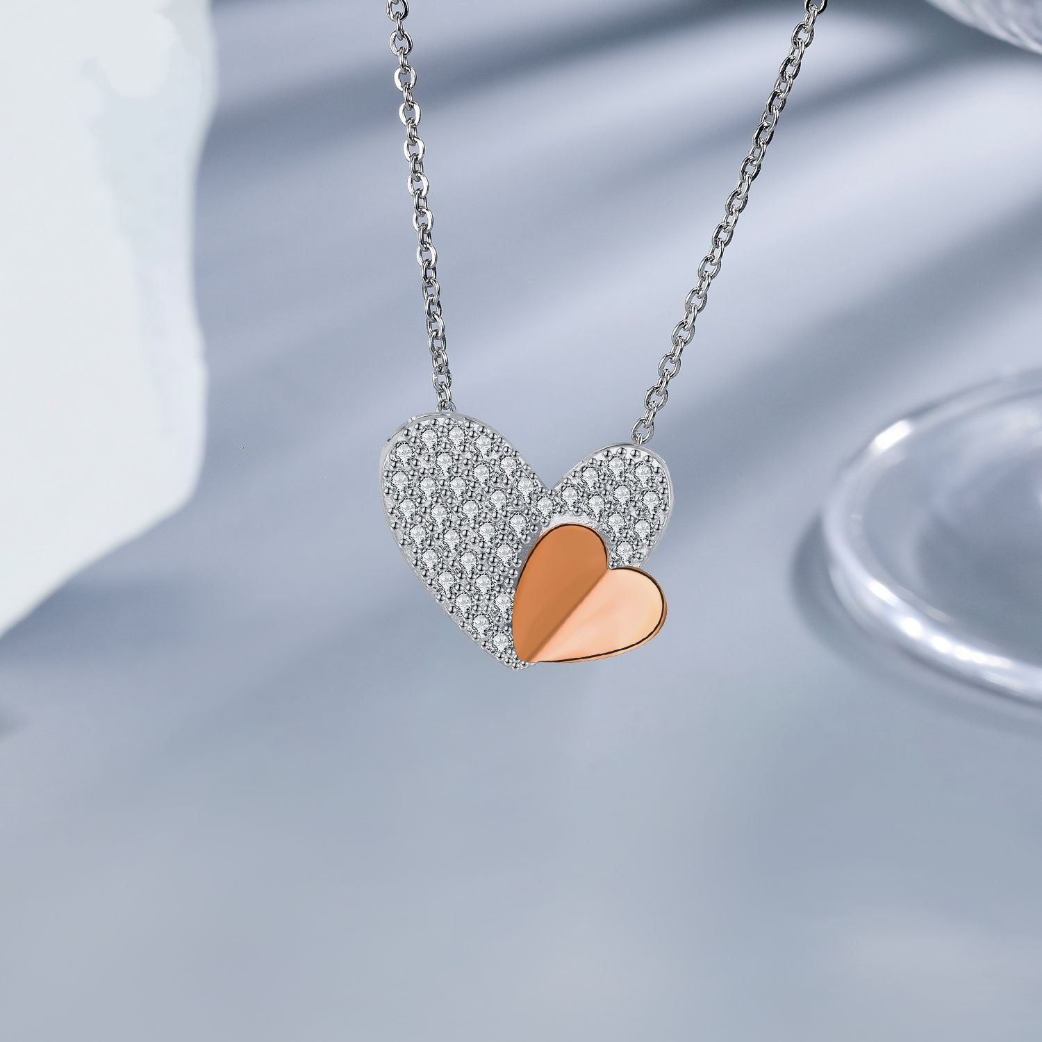 Women's Fashion Double Love Necklace