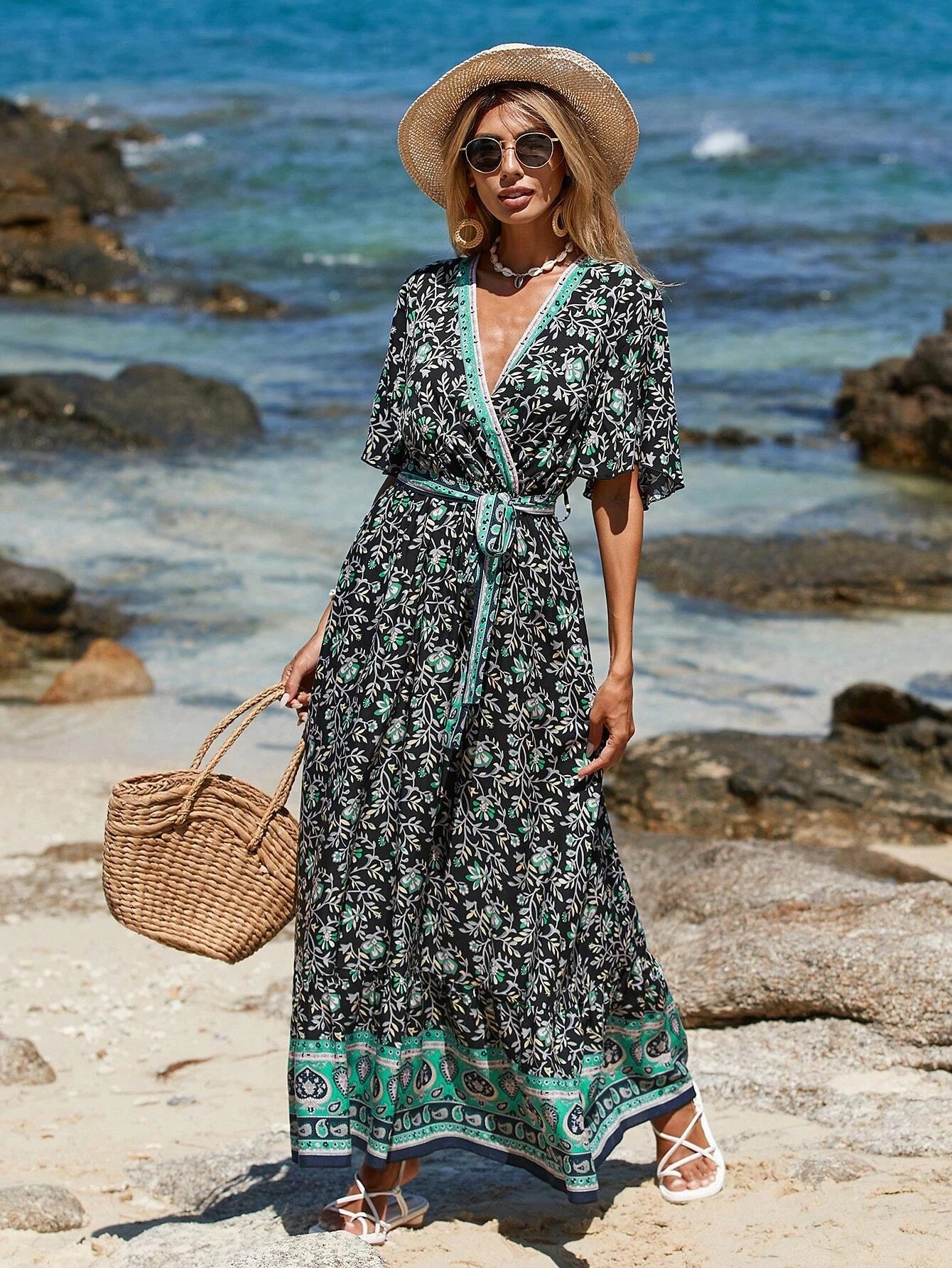 Bohemian Maxi Beach Dress