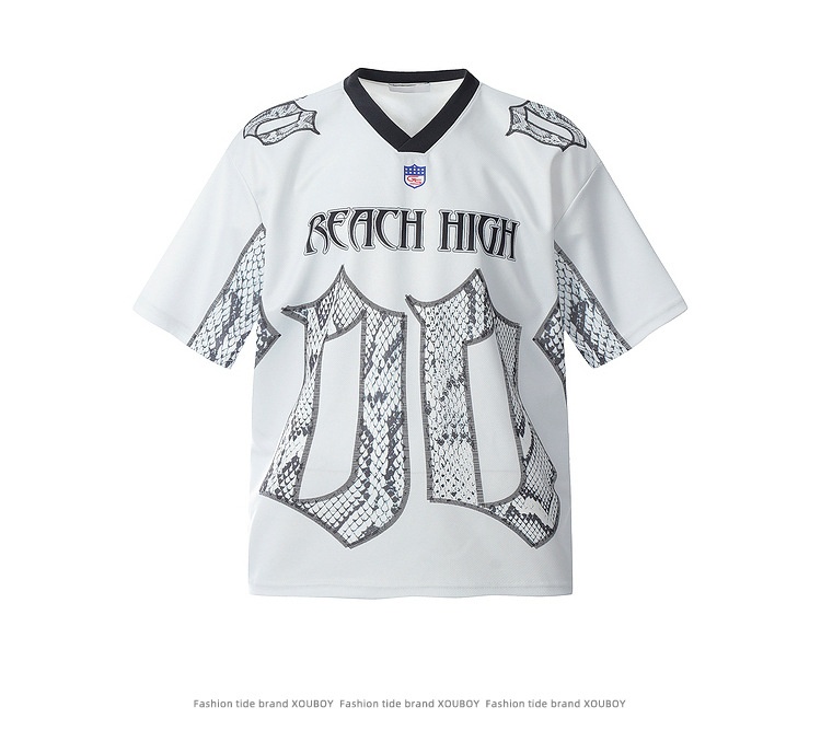 Breathable Snake Print Mesh Short Sleeve Unisex T-shirt