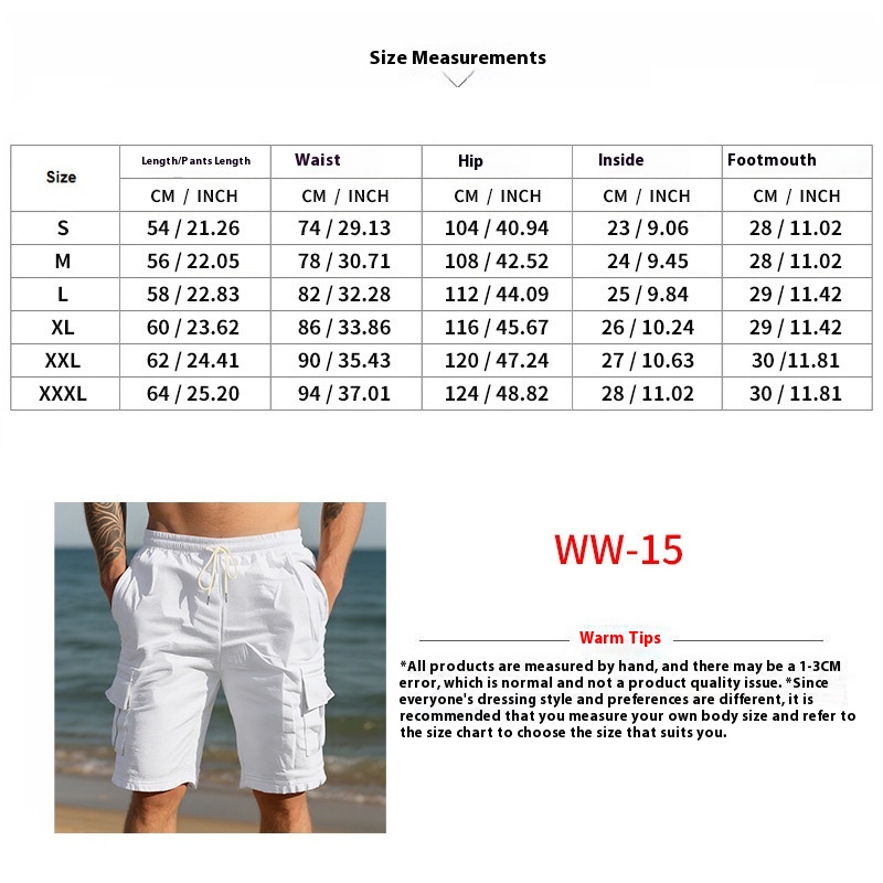 Men's Linen Casual Shorts 1