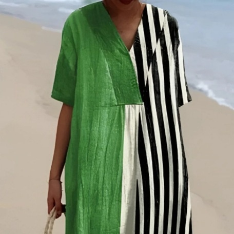 Plus Size Women's Blouse Short Sleeve Dress Creative Fish Pattern Vacation Style Dress Factory Color 5 Style - Shop at LoveMi