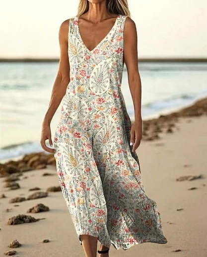 Summer Sleeveless Casual Print Temperament Long Dress Dress 3a33f72d 1406 4e44 9da2 18975576dfd3