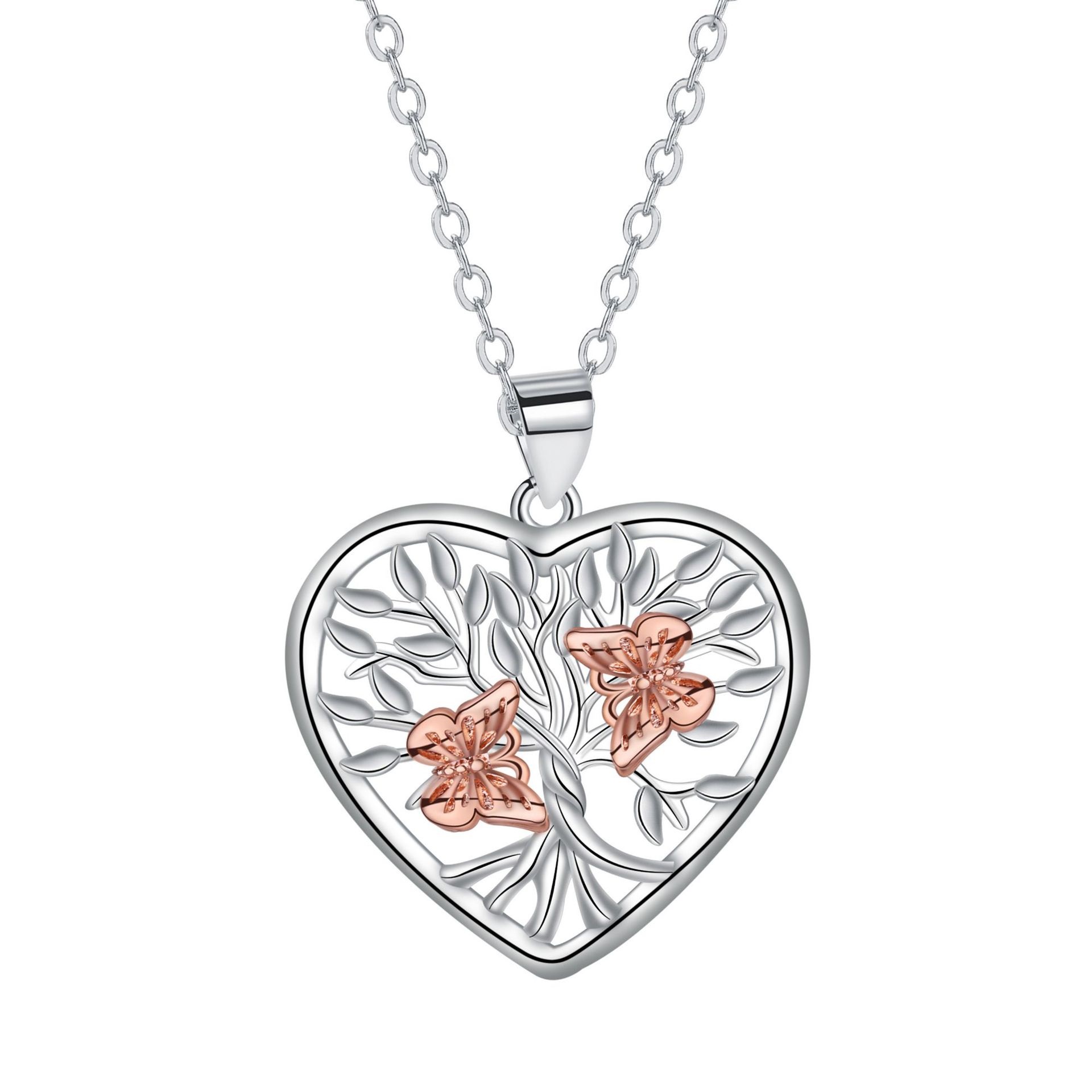 European And American Retro Love Butterfly Tree Necklace