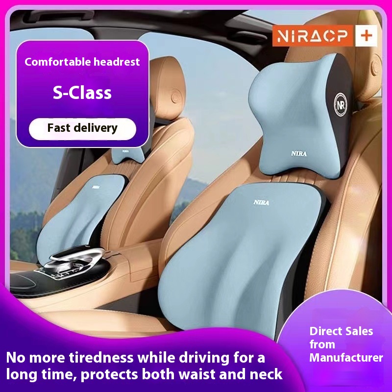 Automotive Headrest Memory Foam Seat Waist Cushion