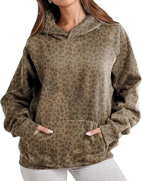 Women's Camouflage Hooded Sweatshirt With Maple Leaf Print 3 Style M - Shop at LoveMi