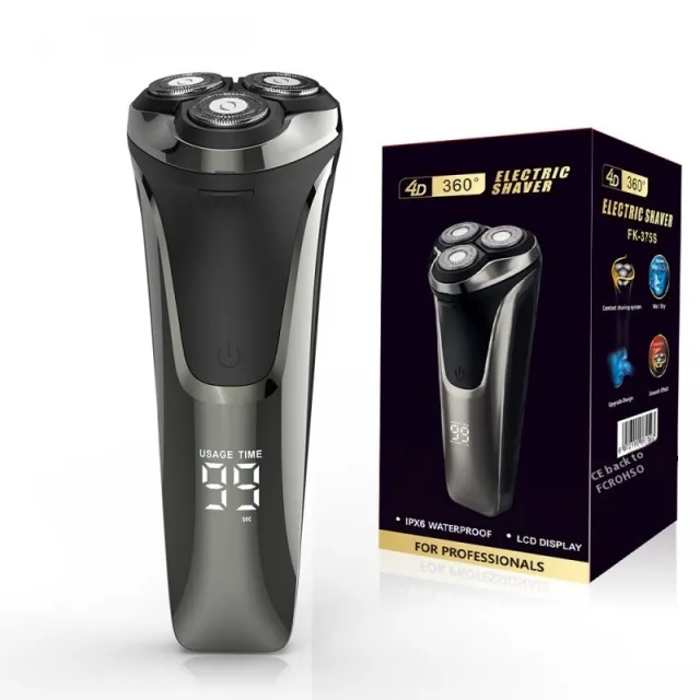 Floating 4D Three Cutter Head Rechargeable Shaver Digital Display Electric Shaver Gun Color - Shop at LoveMi