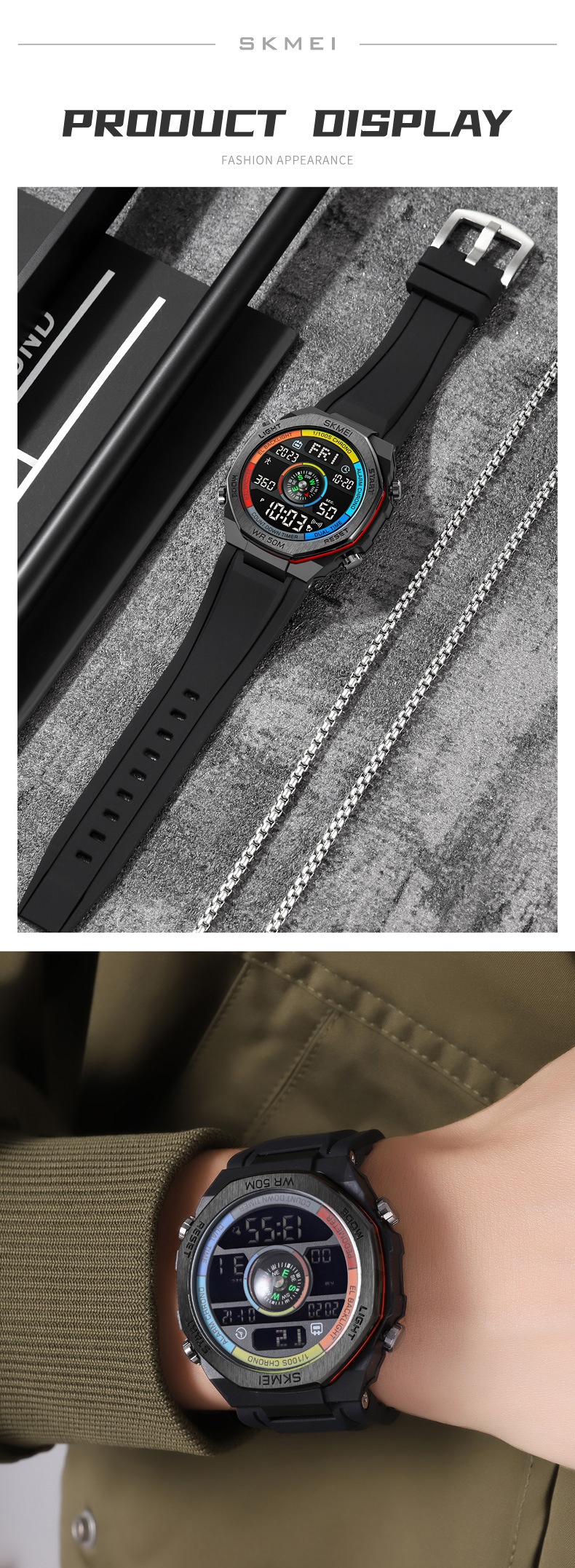 Skmei 2209 Pedometer Digital Sports watch For Men